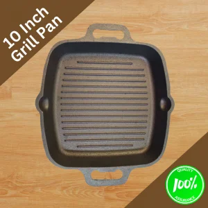 10 inch Cast iron grill pan
