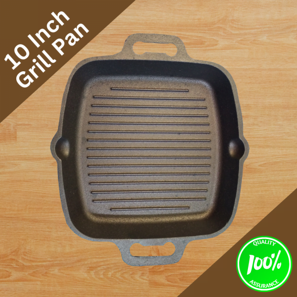 10 inch Cast iron grill pan