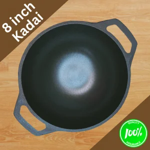 8 inch cast iron kadai-Smooth Finished