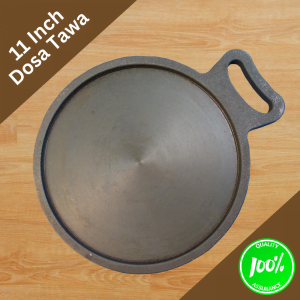 11 inch Cast Iron Dosa Tawa Pre-Seasoned