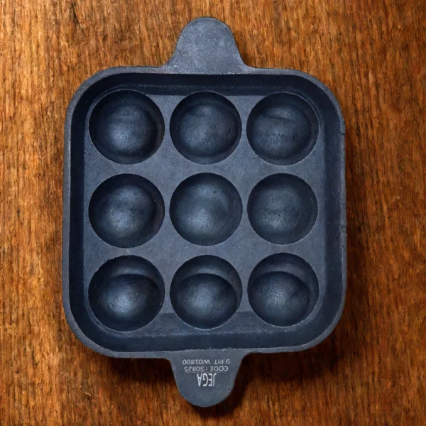 9 Pit Cast Iron Paniyarakkal Square Pre-seasoned