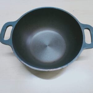 10 inch cast iron deep kadai